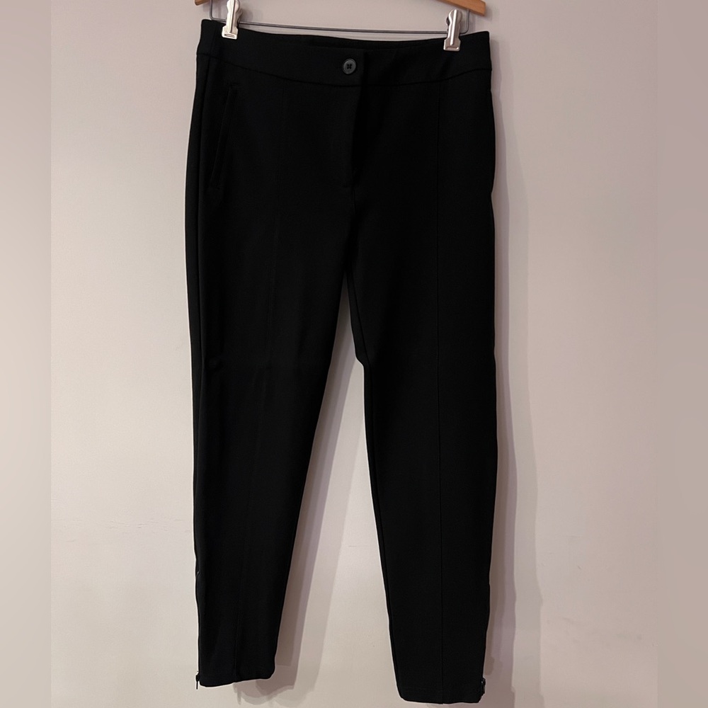 Betabrand Cropped and Pleated Black Dress Pants - Petite Large
